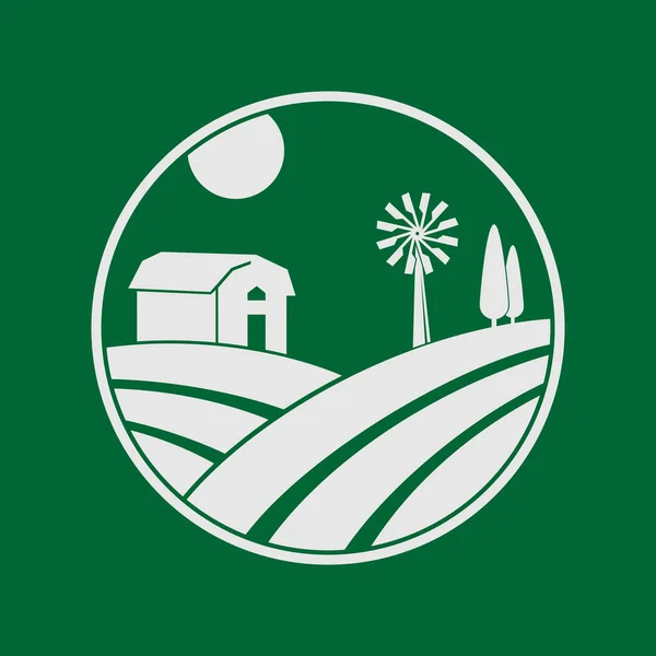 Agriculture Farming Logo Design Template Vector Illustration — Image vectorielle