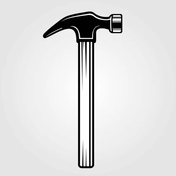 Claw Hammer Geïsoleerd Een Witte Achtergrond Vectorillustratie — Stockvector