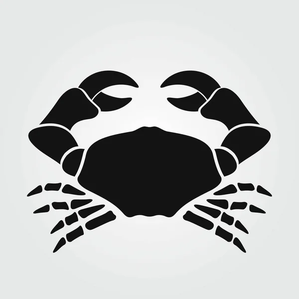 Crab Icon Isolated White Background Vector Illustration — Stock Vector