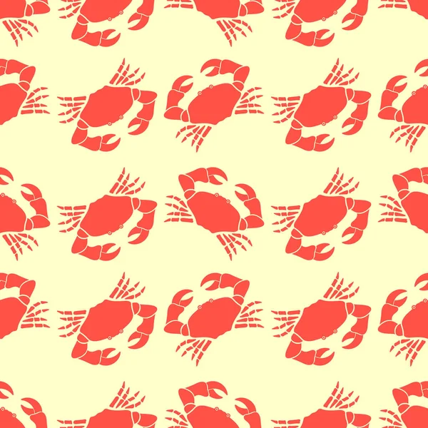 螃蟹无缝模式 矢量图 — 图库矢量图片