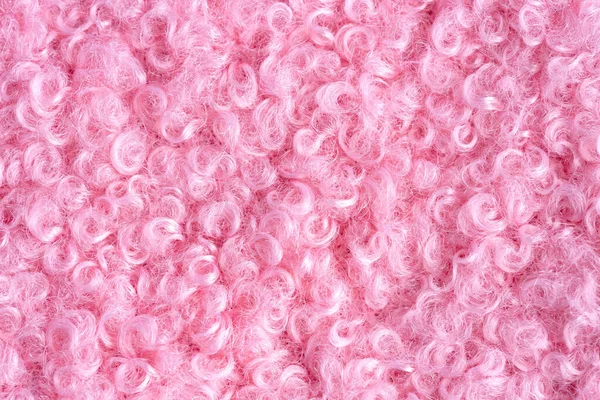 Elegante rizado fondo de lana rosa. — Foto de Stock