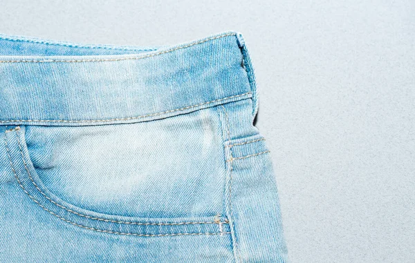 Açık Mavi Kot Cep Kemer Eğilim Arkaplanı — Stok fotoğraf
