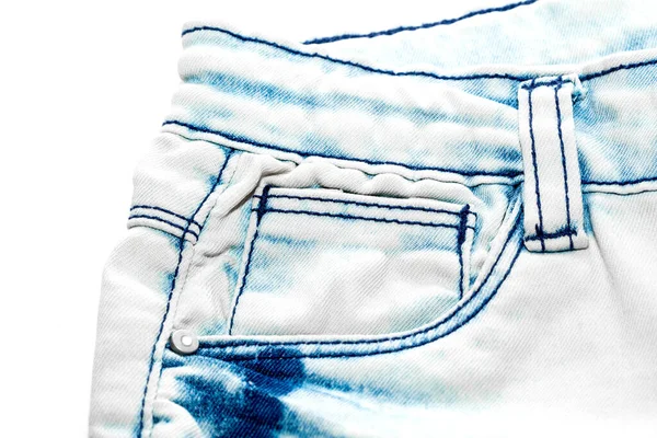 Açık Mavi Kot Cep Kemer Eğilim Arkaplanı — Stok fotoğraf