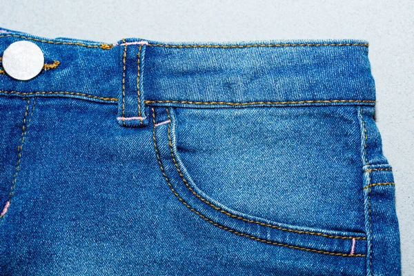 Mörkblå Denim Ficka Och Bälte Trend Bakgrund — Stockfoto