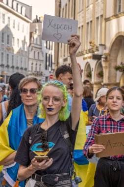 MUNSTER, GERMANY - August 24th, 2002: Ukrainians celebrate the Day of Independence in the streets and squares of many European cities 