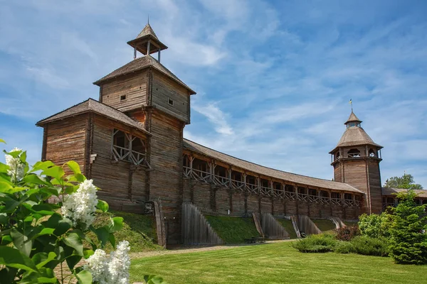 Ukrayna 'nın Çerniv bölgesindeki tarihi ahşap kalenin yeniden inşası