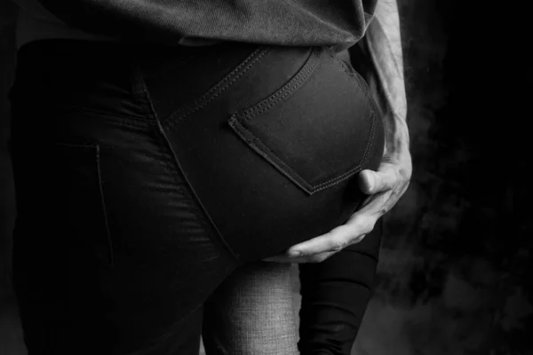 Man Holding Woman Ass — Stock Photo, Image