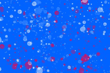 mavi arkaplanda kırmızı ve beyaz renklendirmeler