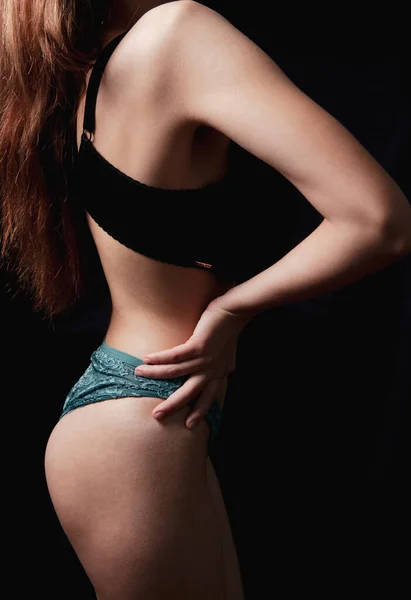 Žena Sexy Pózování Spodním Prádle — Stock fotografie