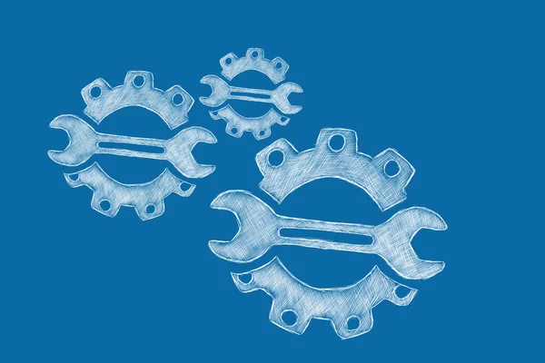 Technisches Problem Service Reparaturausrüstung — Stockfoto