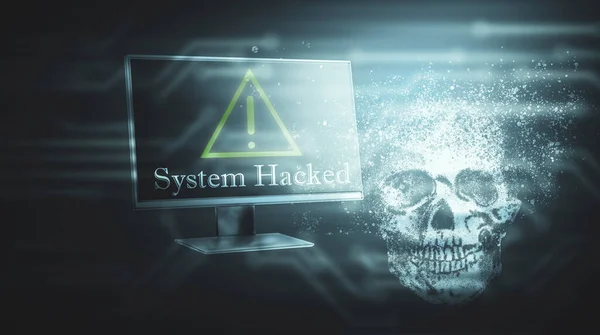 Digitaal Beveiligingsconcept Cyberaanvallen — Stockfoto