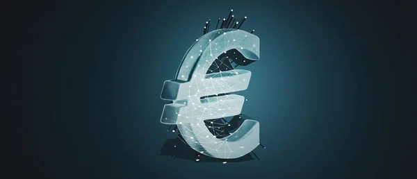 Euro Moeda Como Meio Global Pagamento Ilustração — Fotografia de Stock