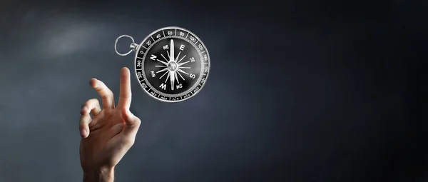 Kompas Solusi Yang Benar Untuk Arah — Stok Foto