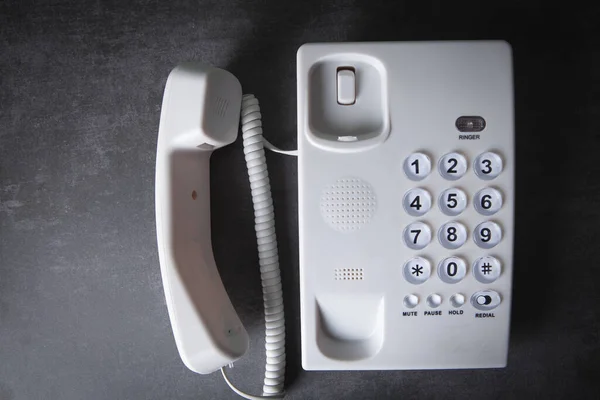 Witte Home Telefoon Tafel — Stockfoto