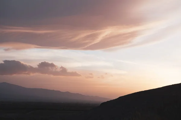 Krásný Západ Slunce Horách — Stock fotografie