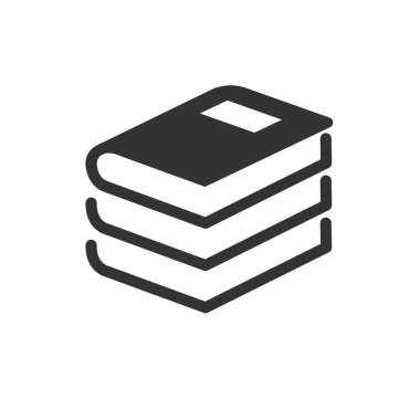 Bir yığın kitap. Vektör kitabı simgesi. Düz biçim.