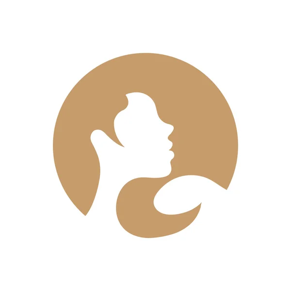 Ženská Silueta Ikona Pro Logo Značku Nebo Samolepku Ikona Pro — Stockový vektor