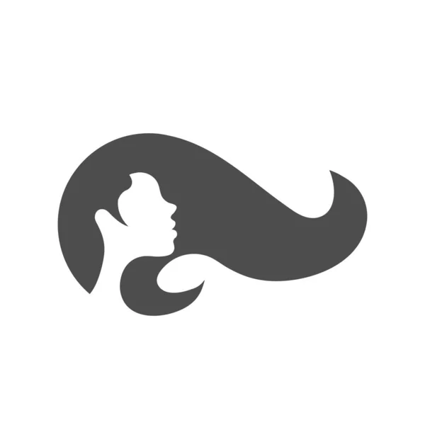 Sílhueta Feminina Ícone Para Logotipo Marca Adesivo Ícone Para Site —  Vetores de Stock
