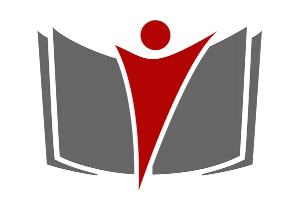 Libro Abierto Plantilla Para Logotipo Social Logotipo Pegatinas Ilustración Vectorial — Vector de stock