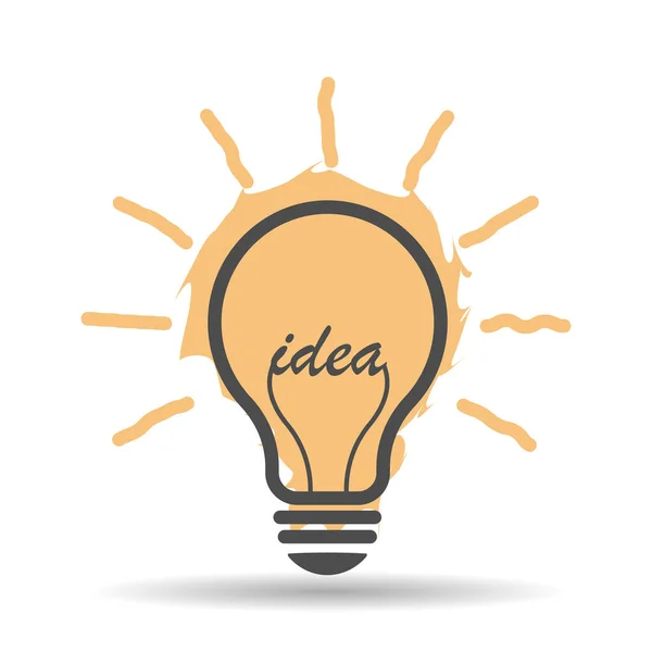 Eine Glühbirne Mit Dem Wort Idea Für Webseiten Anwendungen Und — Stockvektor