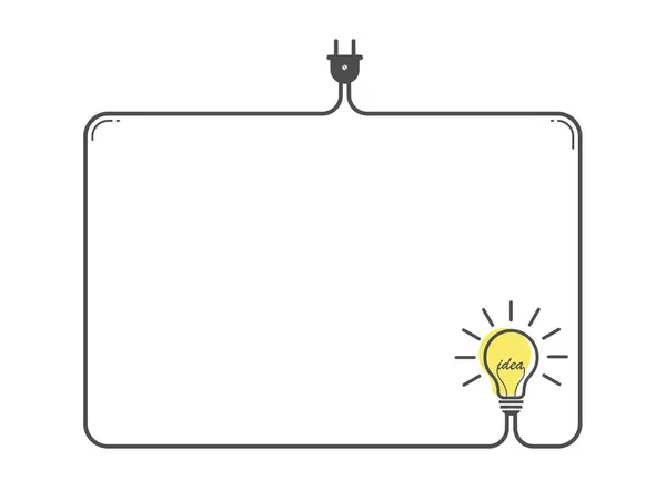 Ampullü Bir Çerçeve Metin Için Bir Yer Düz Tasarım — Stok Vektör