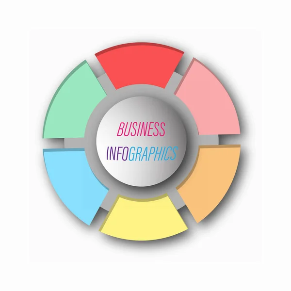 Graphique Circulaire Avec Étapes Sections Étapes Diagramme Circulaire Pour Interface — Image vectorielle