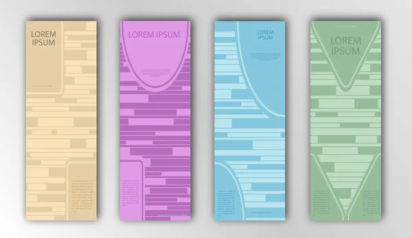バナー テクスチャ テキスタイル カード 壁紙や創造的なデザインのための抽象的なパターンのセット — ストックベクタ