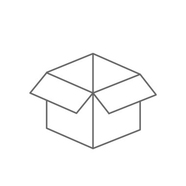 Açık bir kutu. Boş bir hat. Ölçeklenebilir vektör. Düz biçim.