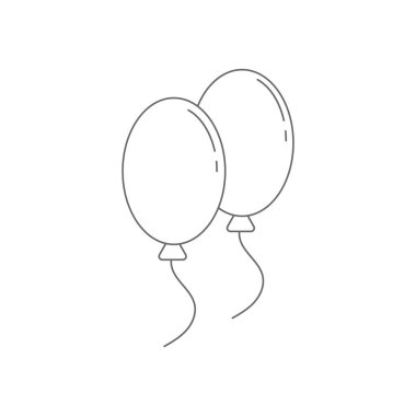 Balonlar. Boş bir hat. Yaratıcılık için ölçeklenebilir vektör. Düz biçim.