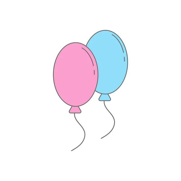 Globos Vector Color Escalable Para Creatividad Estilo Plano — Vector de stock