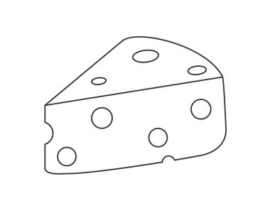 Bir parça peynir. Süt ürünleri. Boş bir hat. Basit biçim.