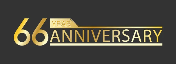 Golden Congratulatory Inscription Year Anniversary Decorative Element Postcards Banners Posters — 스톡 벡터