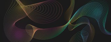 Soyut renk dalgaları. Kartpostallar, posterler, afişler, kapaklar ve arka planlar için uzay tasarımı. Vektör tasarımı.