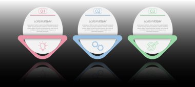 Bilgi grafikleri. İş verilerinin, projelerin, eğitimlerin, geliştirme planlarının ve stratejilerinin görselleştirilmesi. Piktogramlar dolusu işlem. Düz biçim