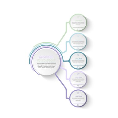 Bilgi grafikleri. İş verilerinin, projelerin, eğitimlerin, geliştirme planlarının ve stratejilerinin görselleştirilmesi. Piktogramlar dolusu işlem. Düz biçim.
