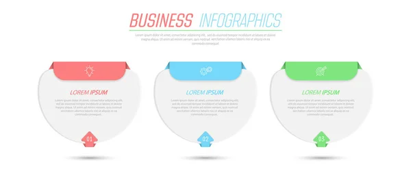 Business Infographics Pasos Para Lograr Resultado Etapas Desarrollo Flujo Trabajo — Archivo Imágenes Vectoriales