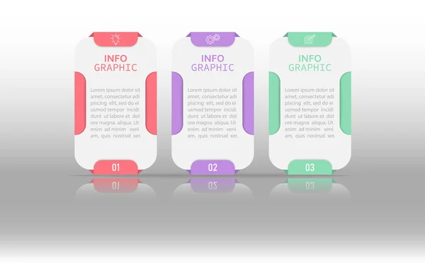 Infografica Aziendale Fasi Del Raggiungimento Dell Obiettivo Fasi Del Flusso — Vettoriale Stock