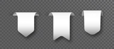 Fiyat etiketi boş. Şeffaf arkaplanda vektör etiketleri