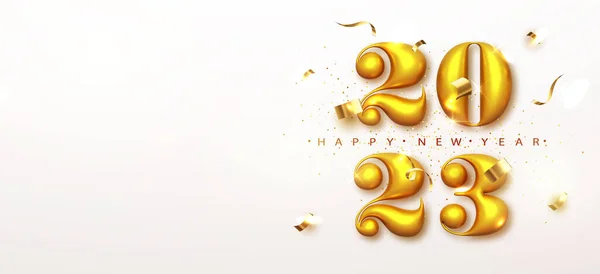 2023 Happy New Year Happy New Year Banner Numbers Date — Image vectorielle