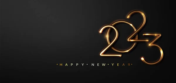 2023 Happy New Year Background Design Carte Vœux Vectorielle Bannière — Image vectorielle