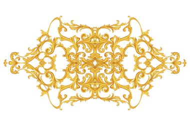 Barok stilinde altın dekoratif element