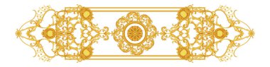 Barok stilinde altın dekoratif element