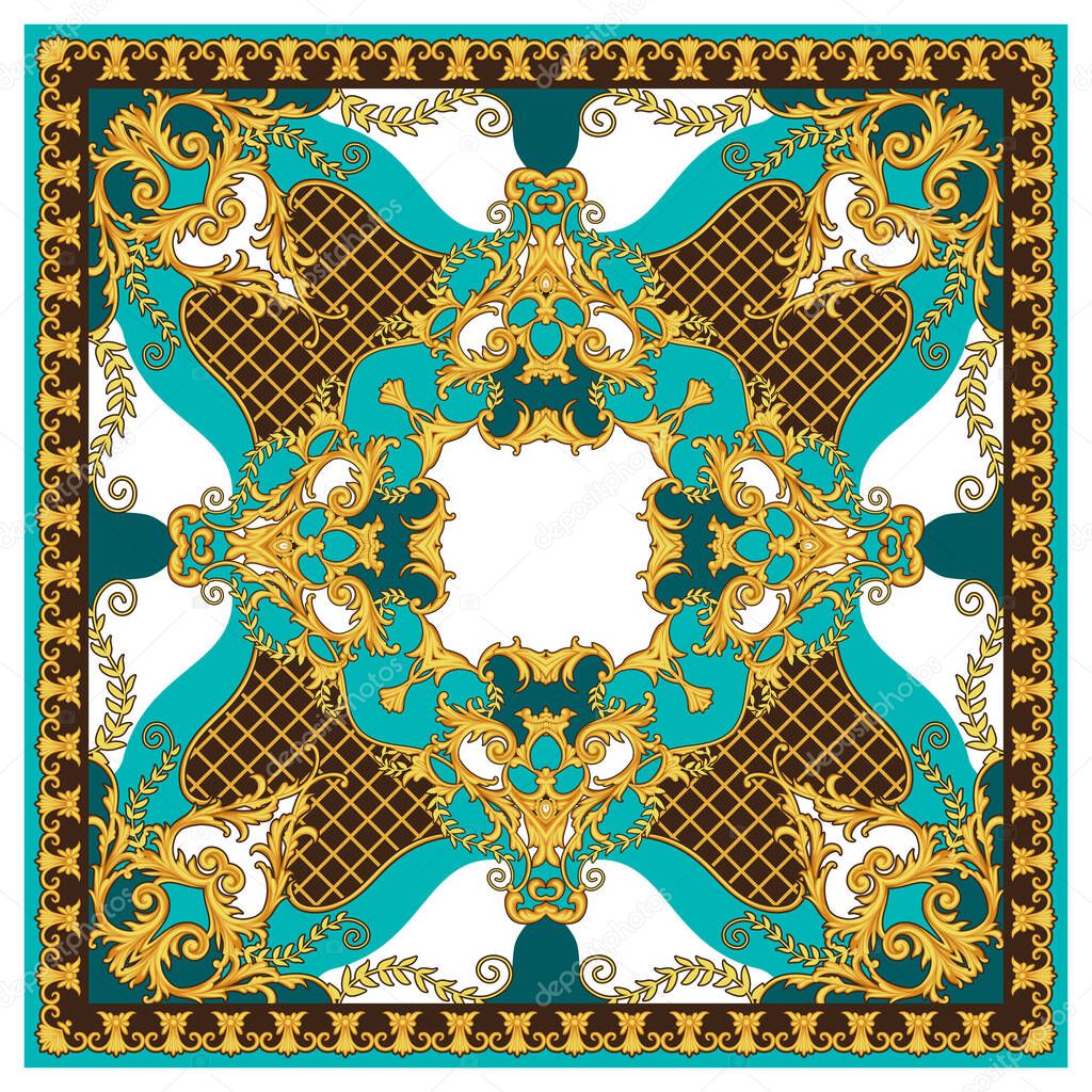 Design of kerchief in Baroque style