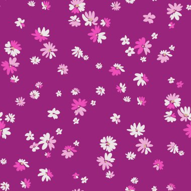 Papatyalarla kusursuz bahar çayırı deseni