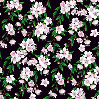 Kiraz çiçeğiyle kusursuz bahar deseni