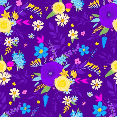 Gece çayırı. Elbise için kusursuz desen.