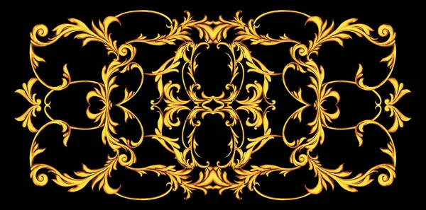 Golden arabesque in Baroque style — Stock Photo, Image