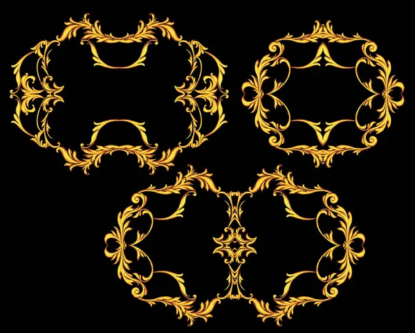 Golden arabesque σε μπαρόκ στυλ — Φωτογραφία Αρχείου