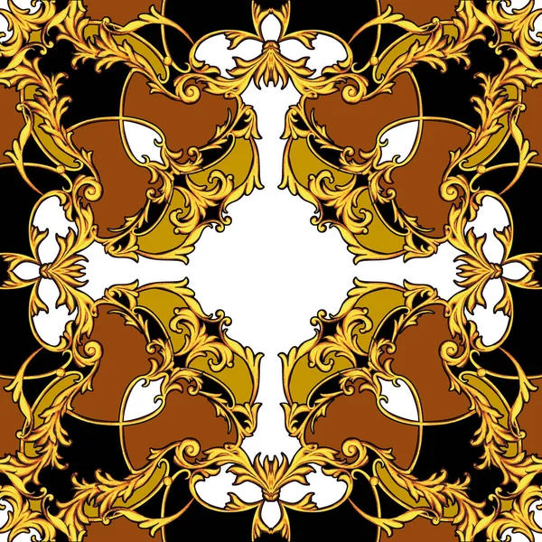 Diseño de pañuelo con elementos dorados — Foto de Stock