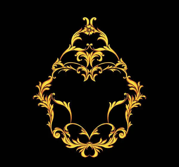 Arabico dorato in stile barocco — Foto Stock